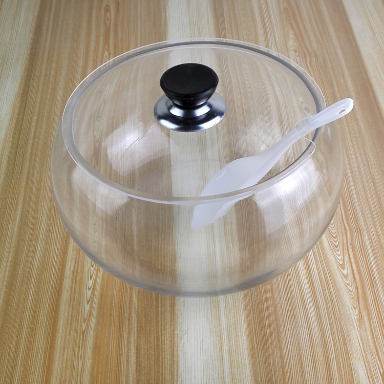 新款玻璃腌菜缸咸菜罐酱菜缸超市专用带盖玻璃缸带勺孔盖子碰不烂