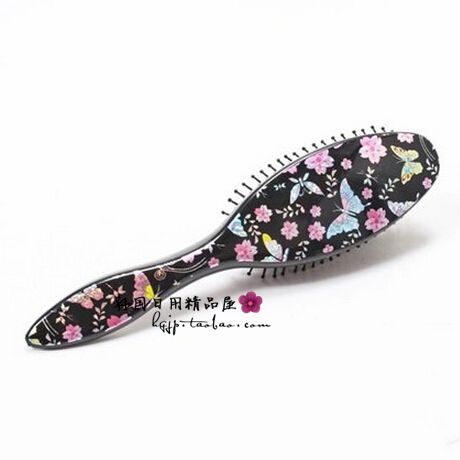 韩国进口安娜苏风格木梳蝴蝶蔷薇梳子气囊宽齿梳子气垫按摩梳子