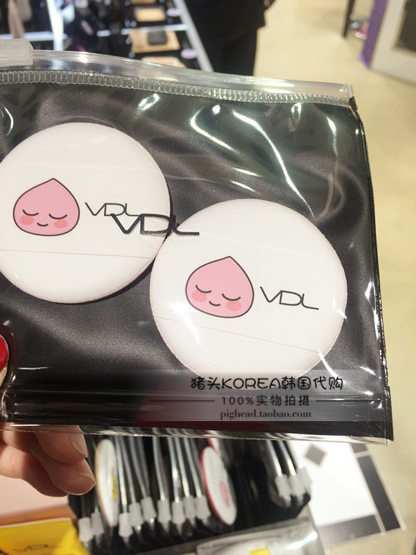 现货 韩国VDL x kaka frienda限量系列卡通气垫粉扑 两个装